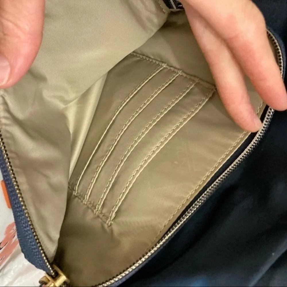 Tumi blue nylon crossbody messenger bag
